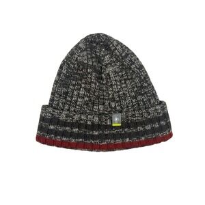 Smartwool Beanie Hat Unisex OS Charcoal Grey Merino Wool Knit Cuff